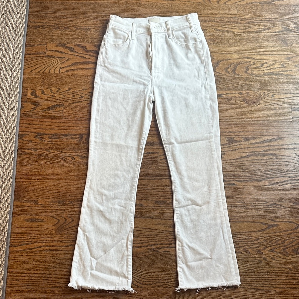 MOTHER White Flare Jeans